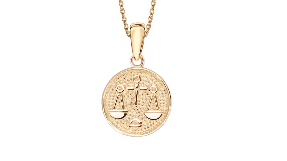 Zawieszka złota Znak Zodiaku Waga pr. 585