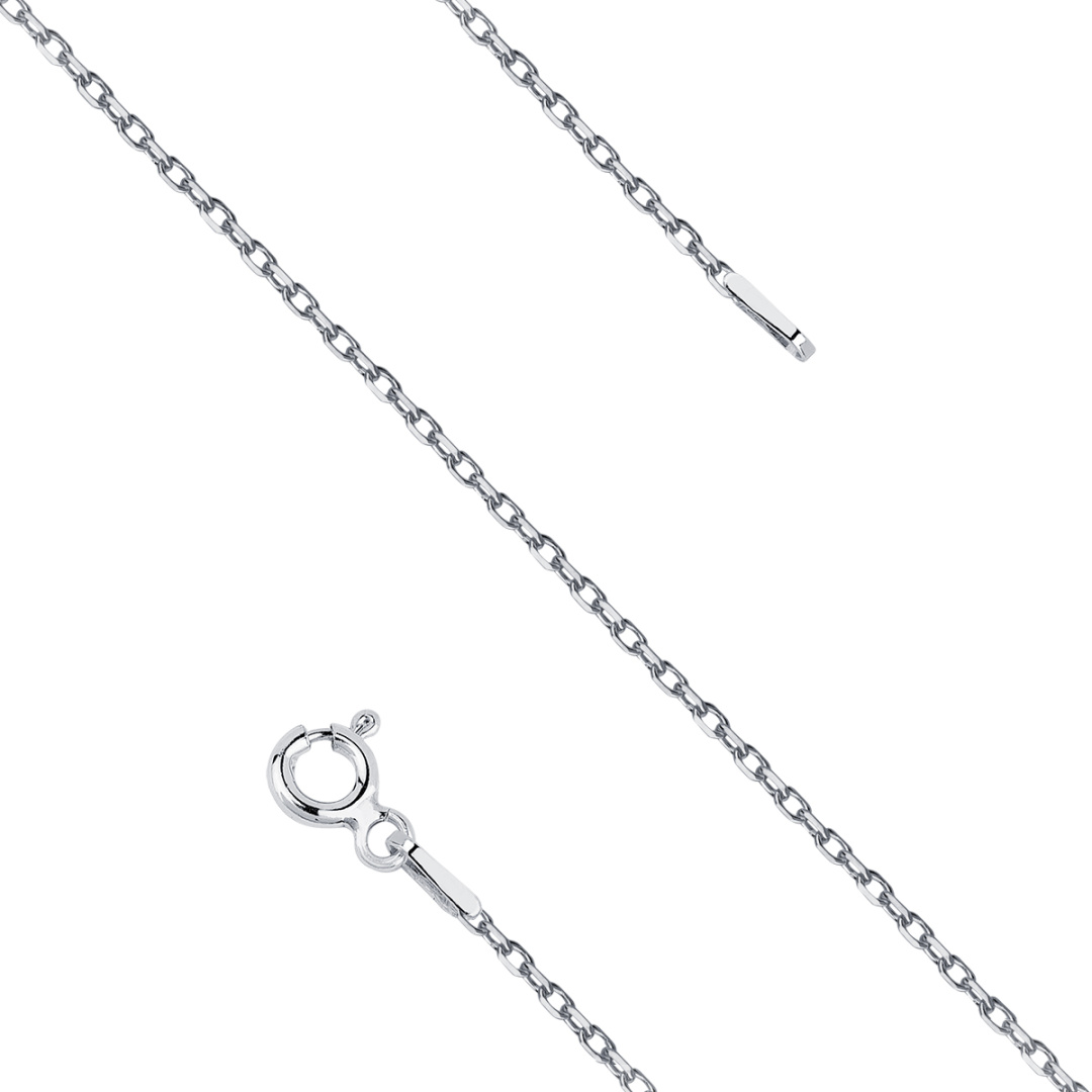 Łańcuszek srebrny ankier rollo diamentowany 42cm