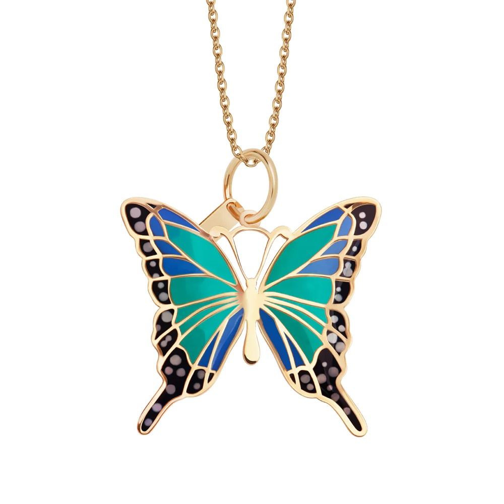 Złoty wisiorek motyl pr. 585 zawieszka