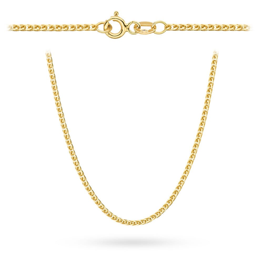 Łańcuszek złoty pr. 585 - splot lisi ogon 60 cm 585 Shelbi