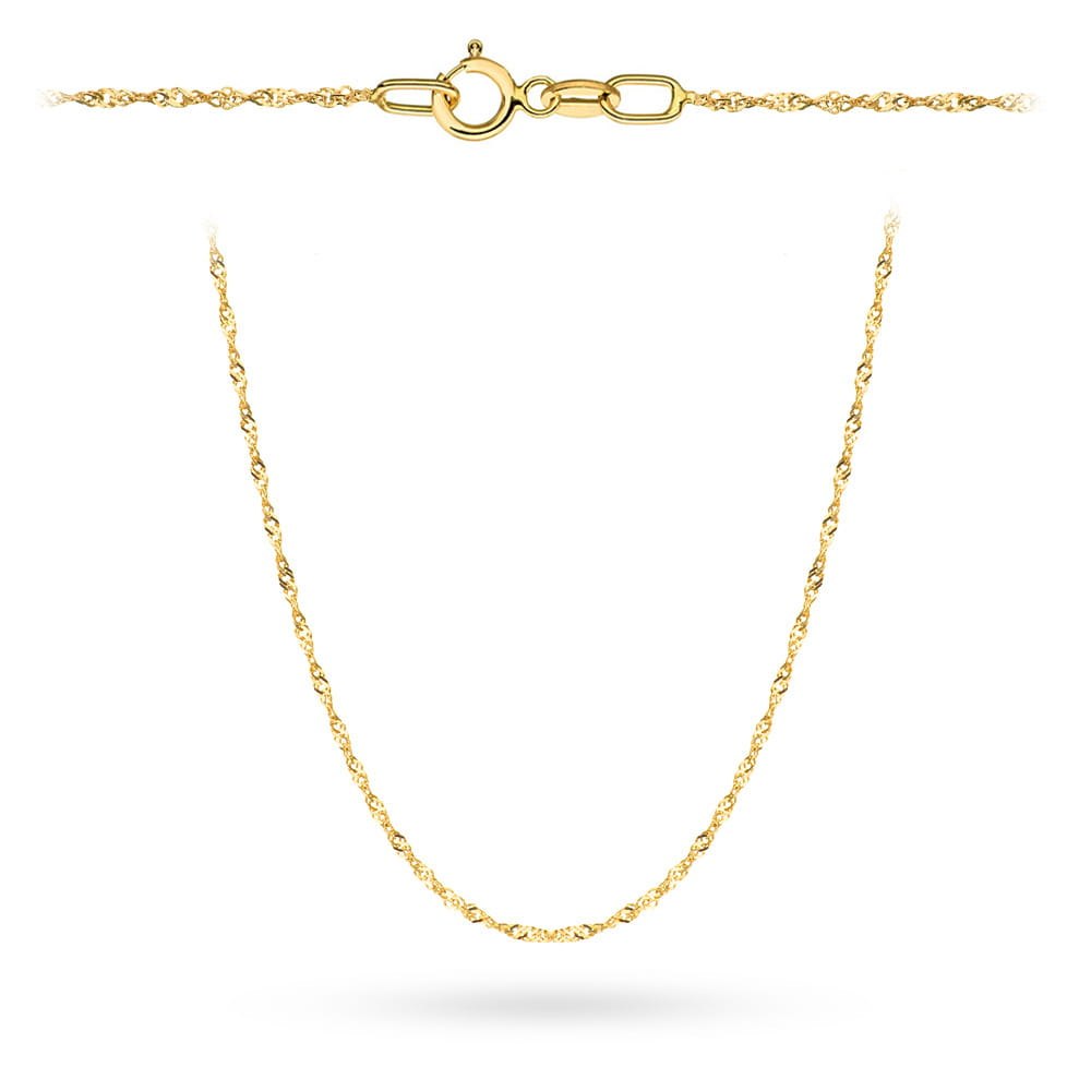 Łańcuszek złoty pr. 585 - splot singapure 42 cm 585 Shelbi