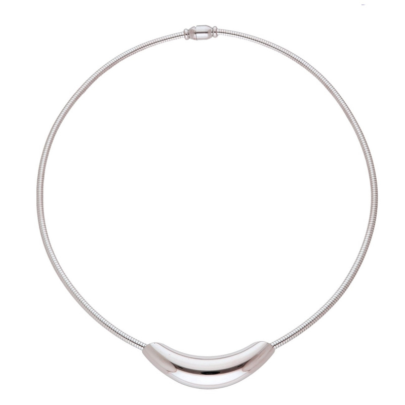 Choker srebrny ze stali naszyjnik