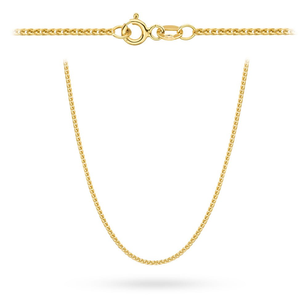 Łańcuszek złoty pr. 585 - splot lisi ogon 42 cm 585 Shelbi
