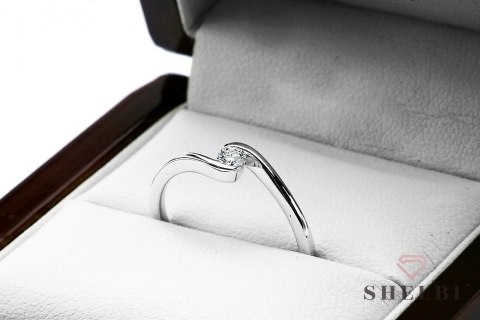 Złoty pierścionek z diamentem białe złoto Staviori Złoty pierścionek z diamentem białe złoto Staviori