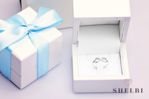Złoty pierścionek znak nieskończoności z diamentami Staviori Złoty pierścionek znak nieskończoności z diamentami Staviori