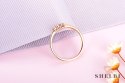 Złoty pierścionek z brylantami różowe złoto Staviori