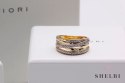 Złoty pierścionek z brylantami żółte złoto Staviori