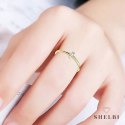 Złoty pierścionek z diamentem żółte złoto Staviori