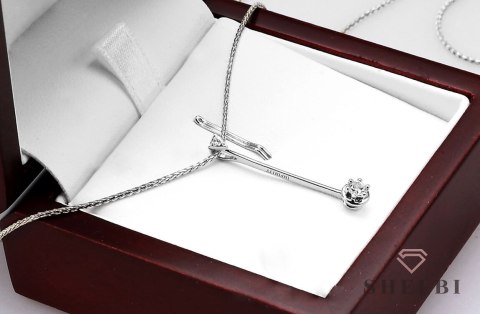 Złoty wisiorek z diamentem białe złoto Staviori Złoty wisiorek z diamentem białe złoto Staviori