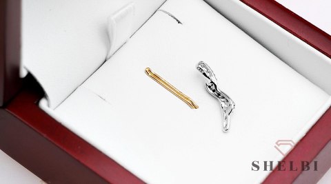 Złoty wisiorek białe i czarne diamenty Staviori Złoty wisiorek białe i czarne diamenty Staviori
