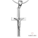 Srebrny krzyżyk z wizerunkiem Jezusa zawieszka grawer Verona