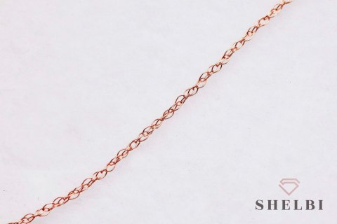 Złoty łańcuszek różowe złoto pr. 0,585 dł. 43 cm Złoty łańcuszek różowe złoto pr. 0,585 dł. 43 cm
