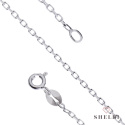 Łańcuszek srebrny rollo diamentowany dł. 45cm