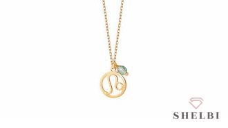 Naszyjnik ze znakiem zodiaku Lew srebro pozłacane prezent Naszyjnik ze znakiem zodiaku Lew srebro pozłacane prezent