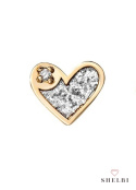 Kolczyki złote serca z diamentami pr. 585 prezent dedykacja