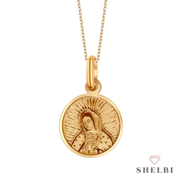 Medalik złoty z Matką Boską pr. 585 prezent dedykacja