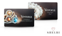 Złote kolczyki z diamentami 585 Verona kwiatki certyfikat