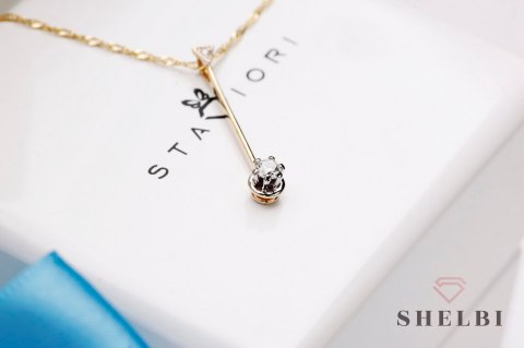 Złoty wisiorek z diamentami żółte złoto Staviori Złoty wisiorek z diamentami żółte złoto Staviori