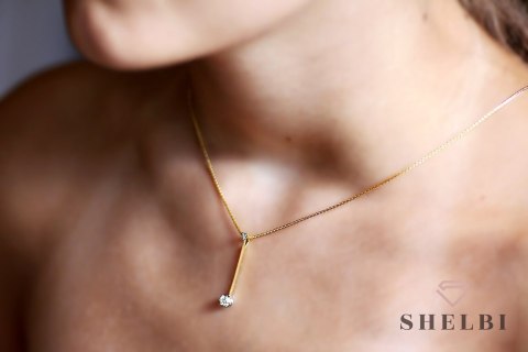 Złoty wisiorek z diamentami żółte złoto Staviori Złoty wisiorek z diamentami żółte złoto Staviori