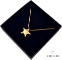 Naszyjnik złoty z gwiazdą ze stali chirurgicznej gwiazda