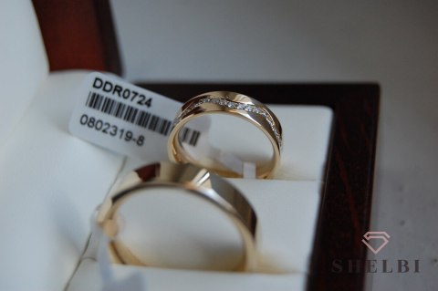 Złota obrączka z diamentami żółte złoto Staviori Złota obrączka z diamentami żółte złoto Staviori