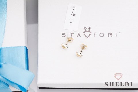 Złote kolczyki diament żółte złoto Staviori Złote kolczyki diament żółte złoto Staviori