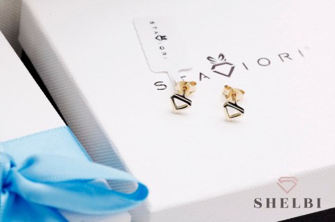 Złote kolczyki diament żółte złoto Staviori Złote kolczyki diament żółte złoto Staviori