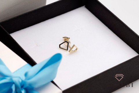 Złote kolczyki diamenty żółte złoto Staviori Złote kolczyki diamenty żółte złoto Staviori