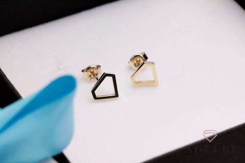 Złote kolczyki diamenty żółte złoto Staviori Złote kolczyki diamenty żółte złoto Staviori