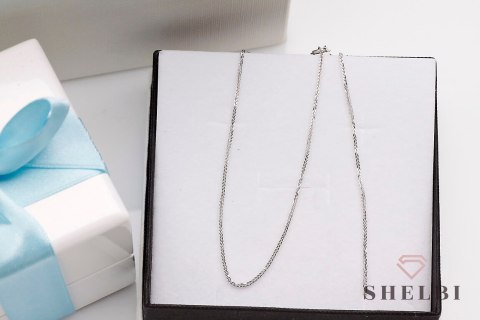 Złoty Łańcuszek linka spiga białe złoto 42 cm pr. 585 Staviori Złoty Łańcuszek linka spiga białe złoto 42 cm pr. 585 Staviori