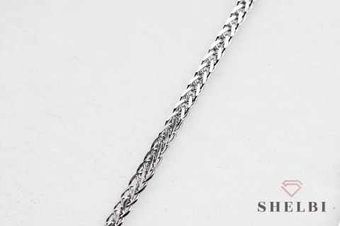 Złoty Łańcuszek linka spiga białe złoto 42 cm pr. 585 Staviori Złoty Łańcuszek linka spiga białe złoto 42 cm pr. 585 Staviori