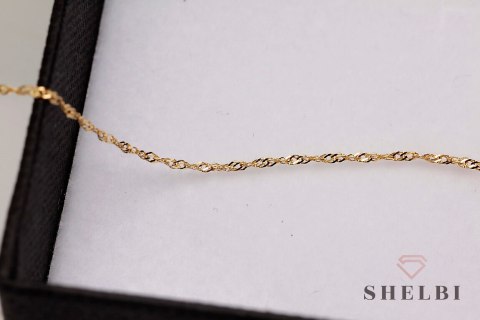 Złoty Łańcuszek singapur żółte złoto 40 cm Staviori Złoty Łańcuszek singapur żółte złoto 40 cm Staviori