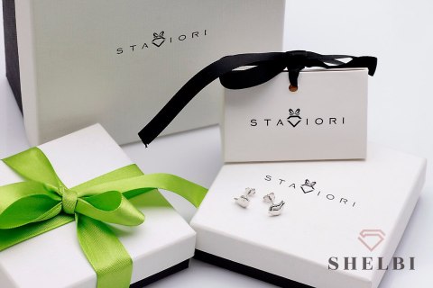 Srebrne kolczyki ptaszki Staviori Srebrne kolczyki ptaszki Staviori