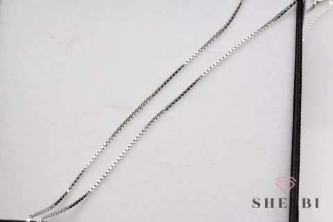 Srebrny Łańcuszek kostka wenecka srebro rodowane 45 cm Staviori Srebrny Łańcuszek kostka wenecka srebro rodowane 45 cm Staviori