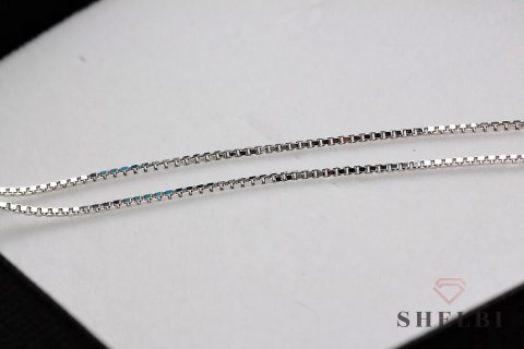 Srebrny Łańcuszek kostka wenecka srebro rodowane 45 cm Staviori Srebrny Łańcuszek kostka wenecka srebro rodowane 45 cm Staviori