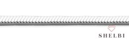 Srebrny Łańcuszek żmijka kwadratowa srebro rodowane 45 cm Staviori