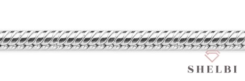 Srebrny Łańcuszek linka srebro rodowane 60 cm Staviori