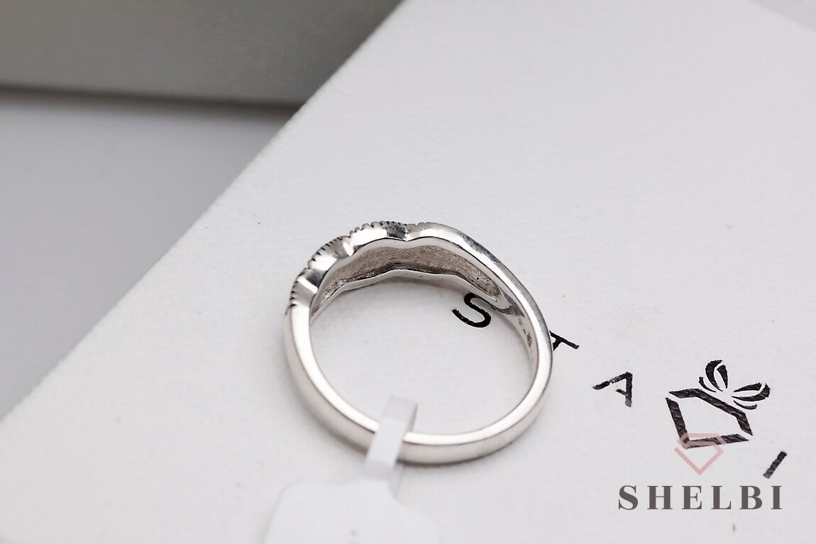 Srebrny pierścionek z markazytami srebro rodowane Staviori