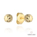 Kolczyki kulki super lekkie diamentowane 6 mm 585 Shelbi Kolczyki kulki super lekkie diamentowane 6 mm 585 Shelbi