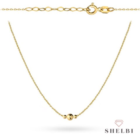 Naszyjnik złoty gładkie kuleczki