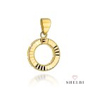 Zawieszka złota wiszące diamentowane kółko 585 SHELBI