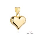 Zawieszka złote wypukłe serce średnie 585 SHELBI