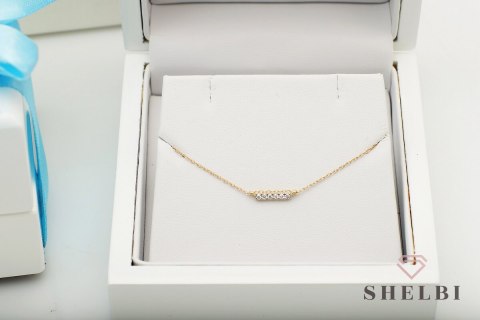 Złoty naszyjnik z diamentami próba 585 Staviori Złoty naszyjnik z diamentami próba 585 Staviori