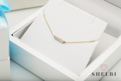 Złoty naszyjnik z diamentami próba 585 Staviori Złoty naszyjnik z diamentami próba 585 Staviori