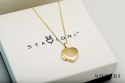 Złoty wisiorek puzderko otwierane serce z miejscem na zdjęcie Staviori