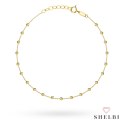 Bransoletka złota z diamentowanymi kulkami 585 SHELBI
