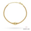 Bransoletka złota złożona z kuleczek 585 SHELBI