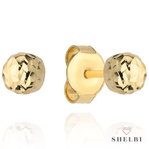 Kolczyki kulki super lekkie diamentowane 8mm Kolczyki kulki super lekkie diamentowane 8mm