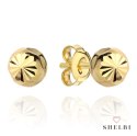 Kolczyki kulki z diamentowaniem 3 mm 585 SHELBI