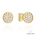 Kolczyki małe kółko z białych cyrkonii 585 SHELBI